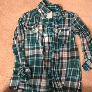 Bluish green flannel